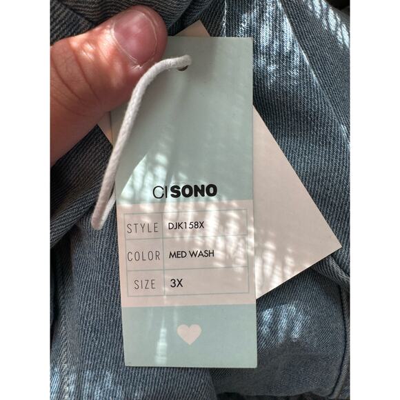 NWT cisono denim jean jacket - Picture 6 of 9